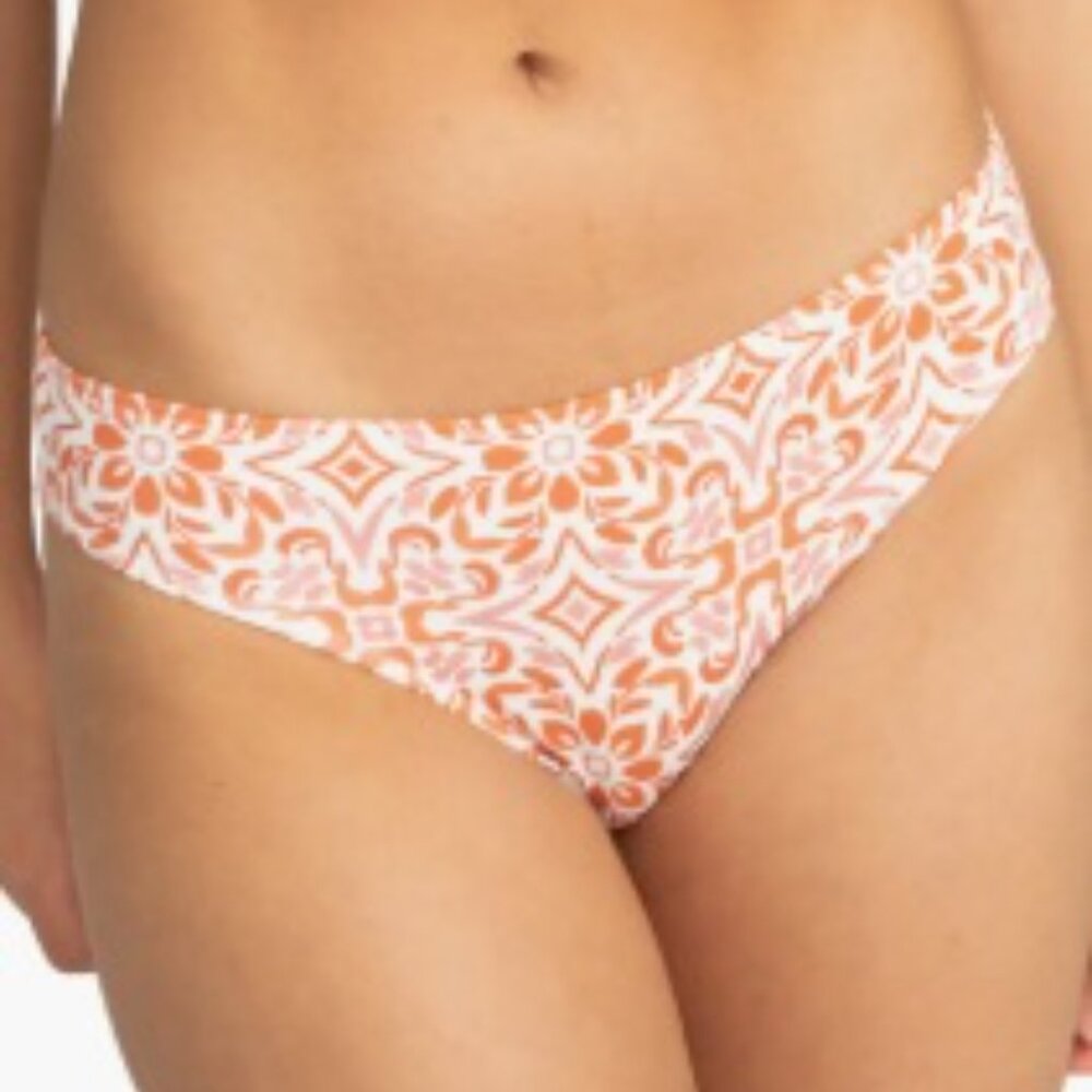 Roxy Fresco Tile Hipster Bikini Bottoms - Brown and Cream Pattern SZ L -‎ NWT
